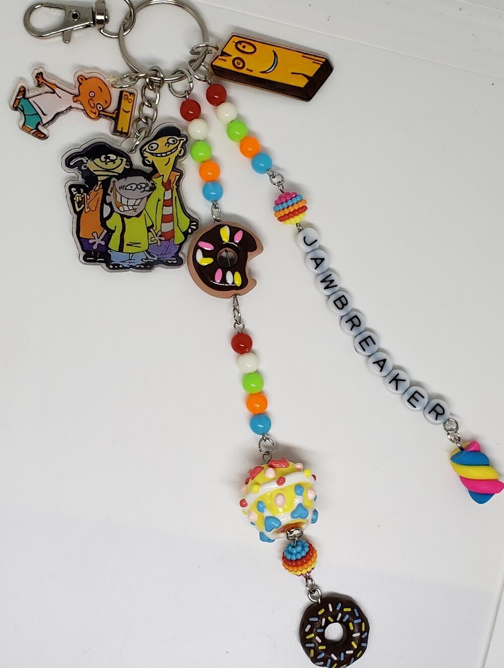 Handmade Jawbreaker Jonny 2x4 Plank Ed Edd N Eddy Keychain